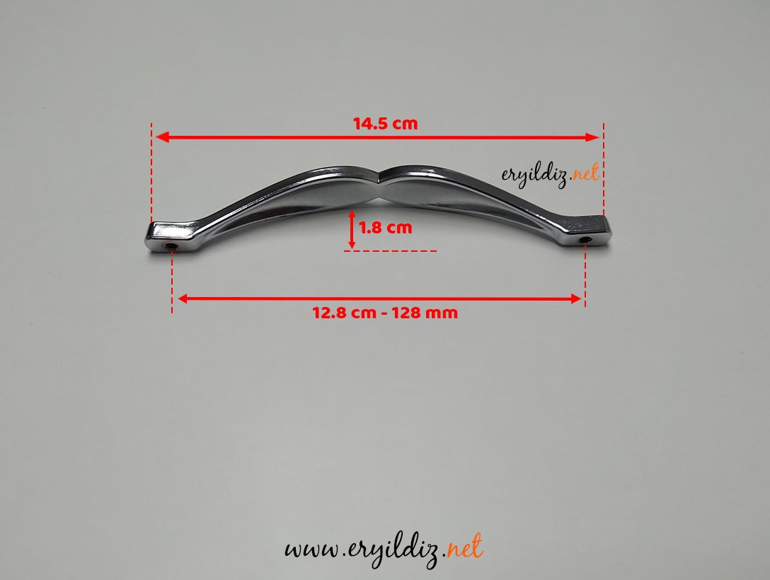Alba Mobilya Kulp Krom - 128 mm Eryıldız Hırdavat