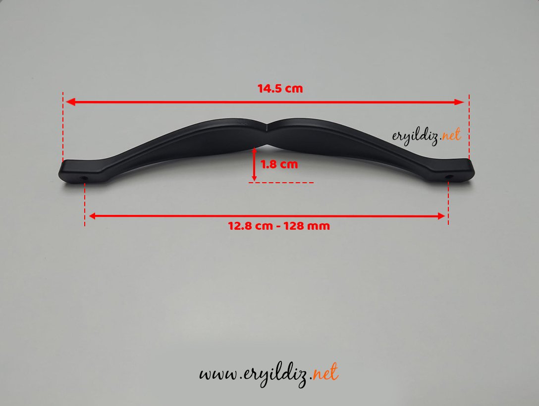 Alba Mobilya Kulp Siyah - 128 mm Eryıldız Hırdavat