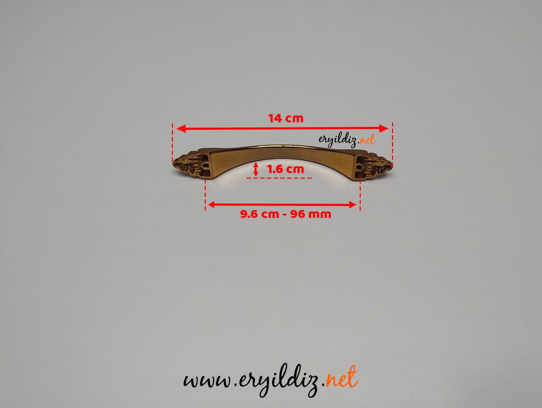 Azelya Altın Bordo Zamak Mobilya Kulp  96 mm Eryıldız Hırdavat