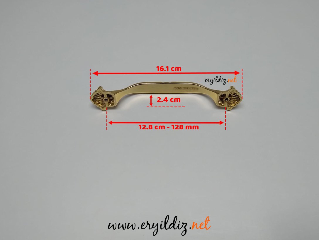 Fulya Altın Bordo Zamak Mobilya Kulp 128 mm Eryıldız Hırdavat 