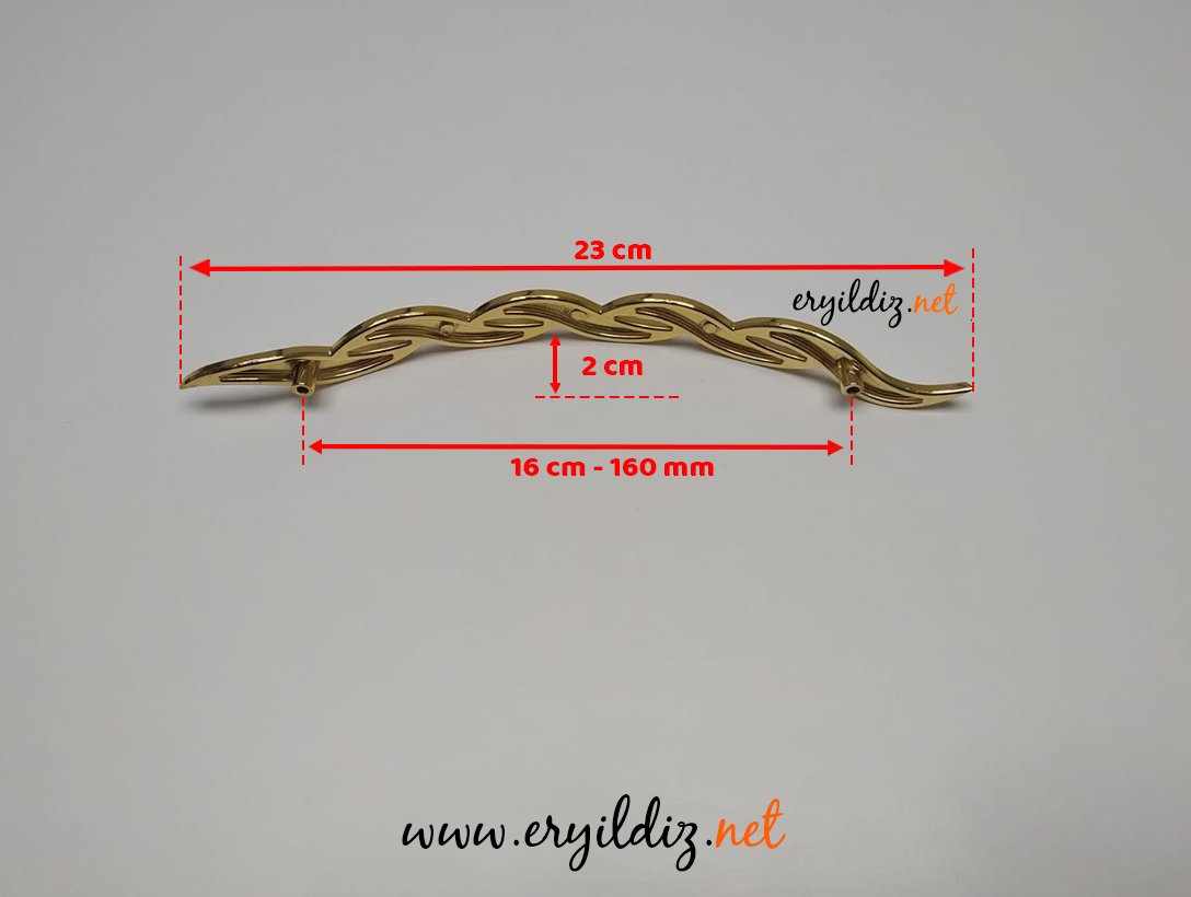 Çiğdem Beyaz Altın Zamak Mobilya Kulp 160 mm Eryıldız Hırdavat 