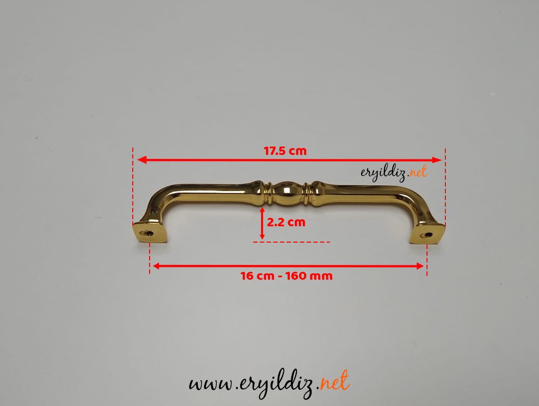 Dekor Kale Mobilya Kulp Altın Sarısı - 160 mm Eryıldız Hırdavat