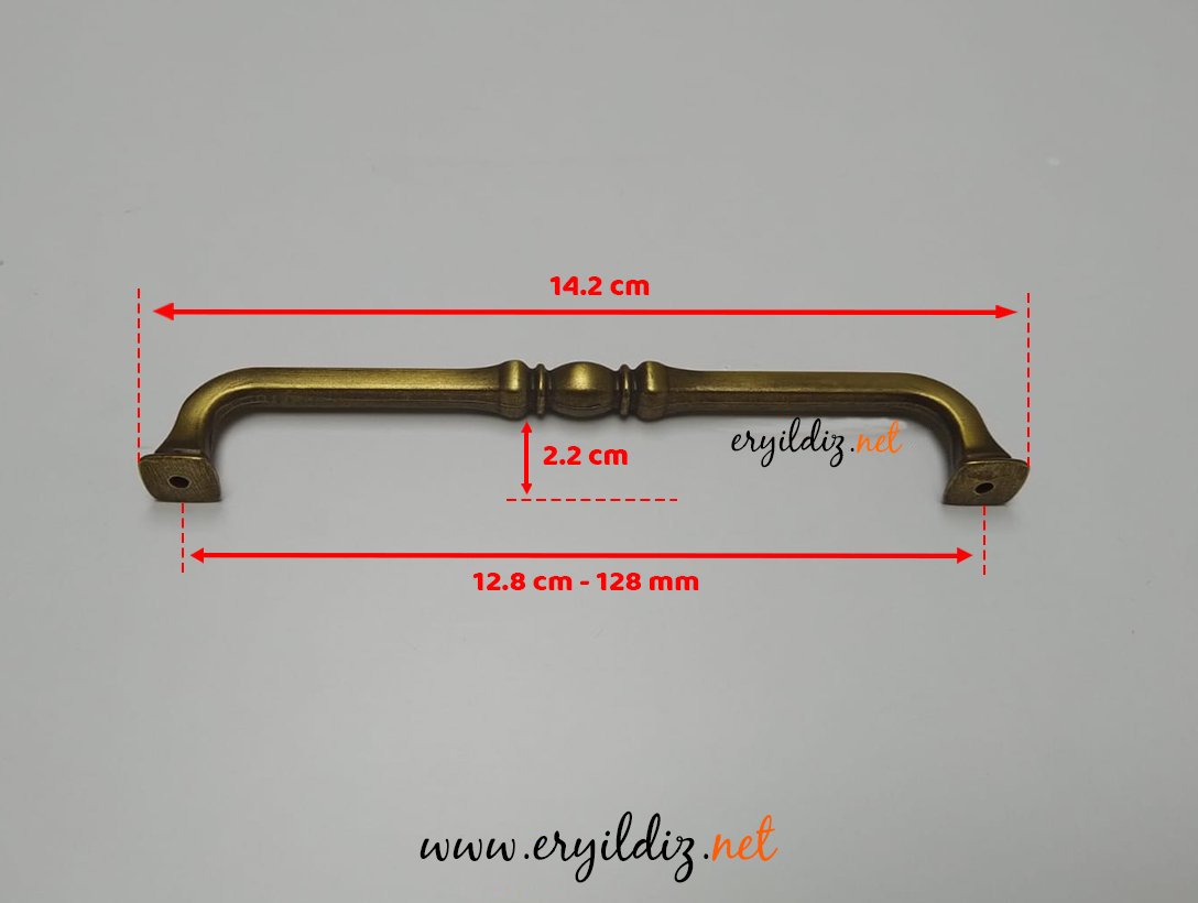 Dekor Kale Mobilya Kulp Mat Antik - 128 mm Eryıldız Hırdavat