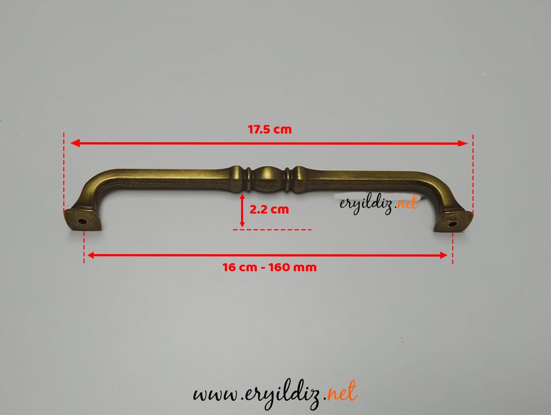 Dekor Kale Mobilya Kulp Mat Antik - 160 mm Eryıldız Hırdavat