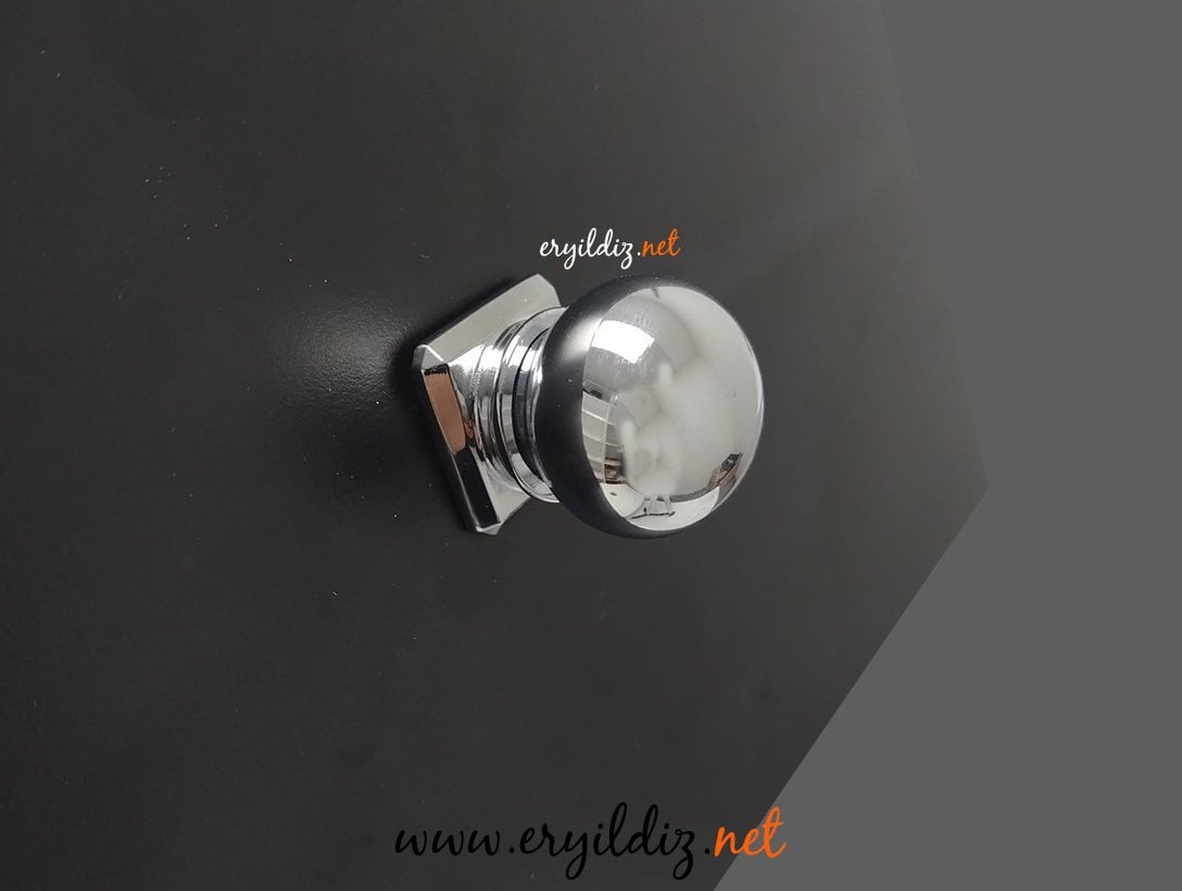 Doğanlar AL243 Düğme Mobilya Kulp Krom Eryıldız Hırdavat