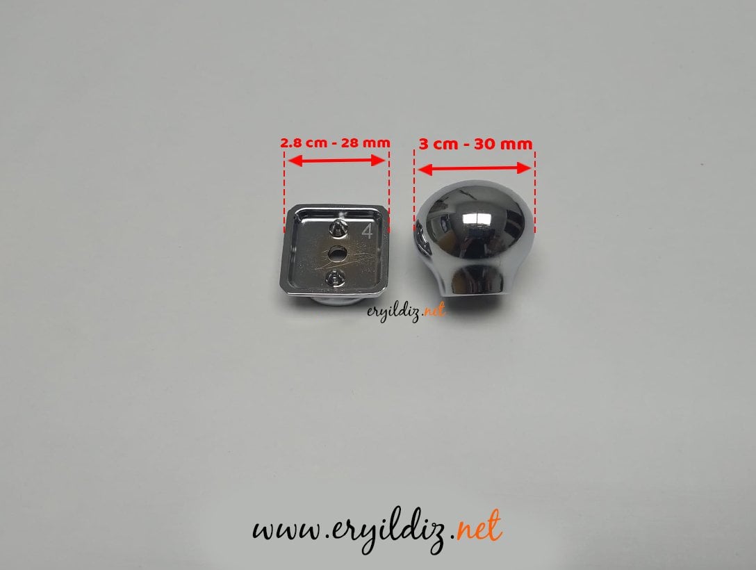 Doğanlar AL243 Düğme Mobilya Kulp Krom Eryıldız Hırdavat