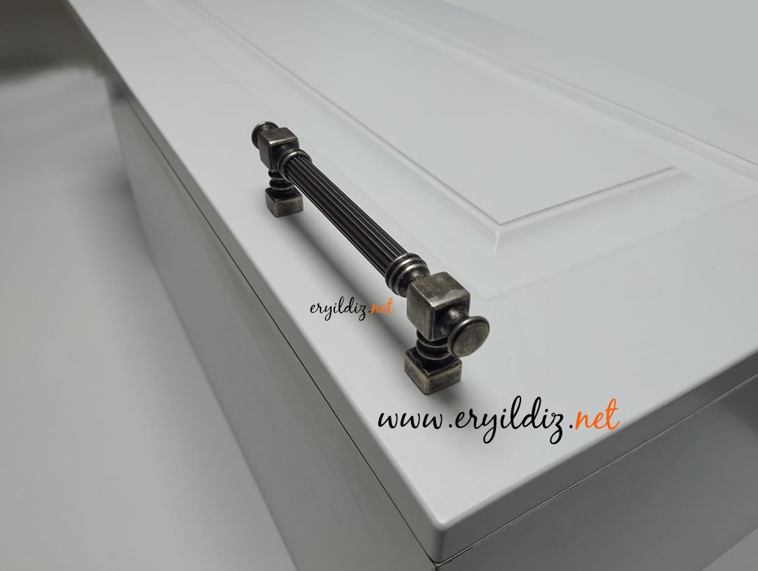 Doğanlar AL344 Mobilya Kulp Antik Gümüş Eryıldız Hırdavat