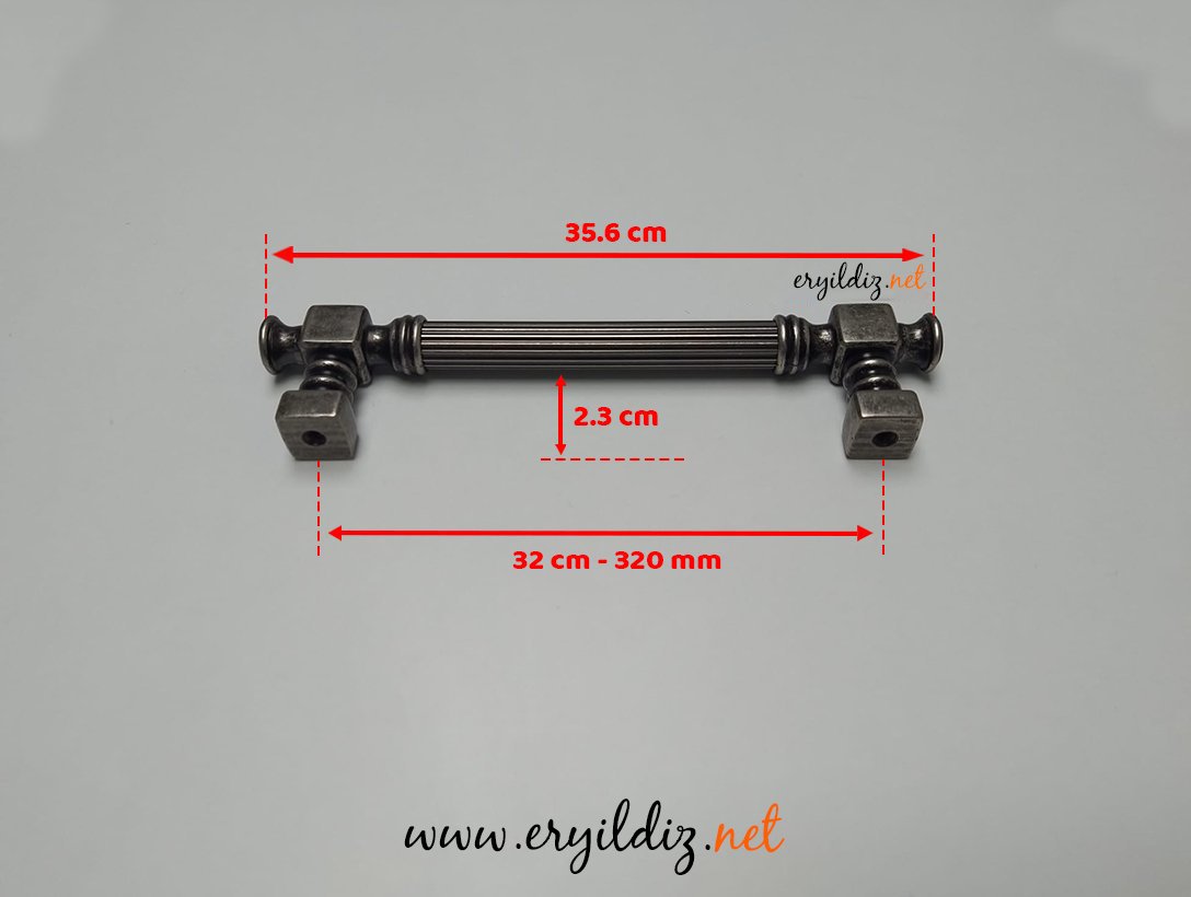 Doğanlar AL344 Mobilya Kulp Antik Gümüş -320 mm Eryıldız Hırdavat