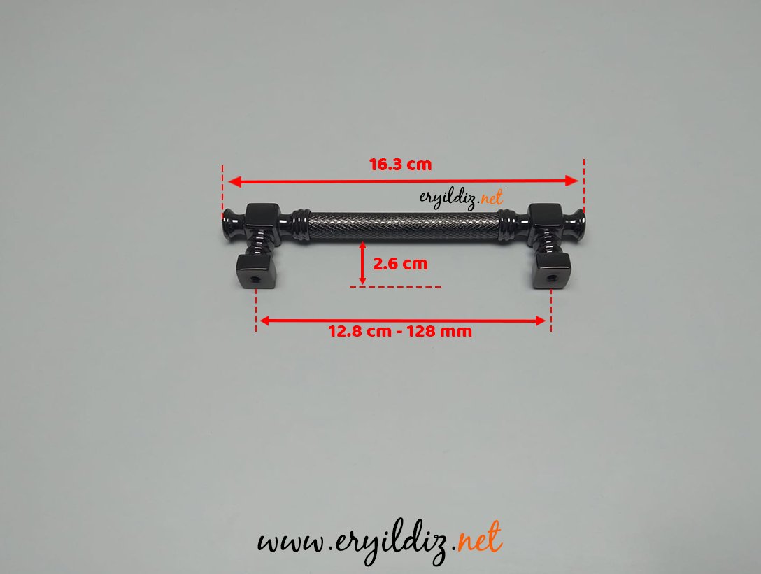 Doğanlar AL347 Mobilya Kulp Füme - 128 mm Eryıldız Hırdavat