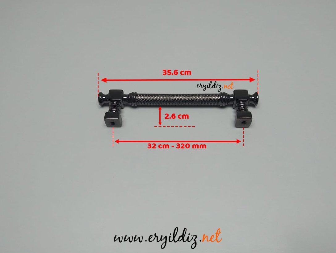 Doğanlar AL347 Mobilya Kulp Füme - 320 mm Eryıldız Hırdavat