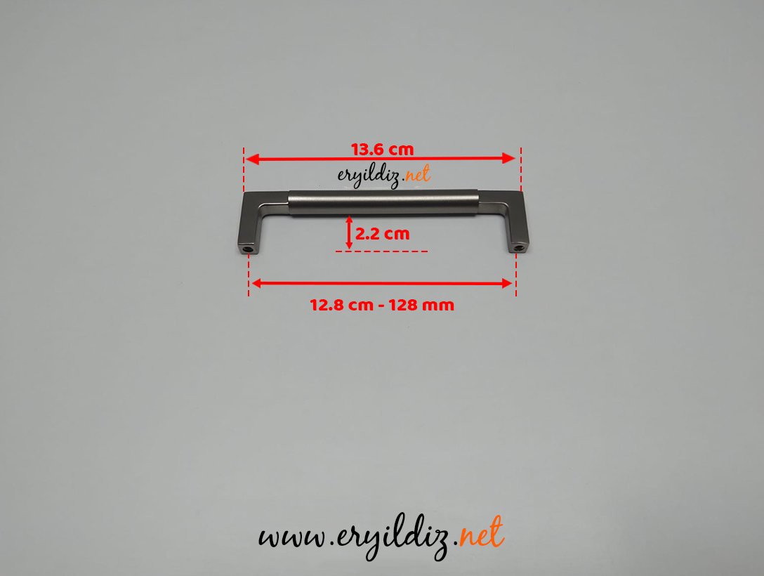 Doğanlar AL348 Zamak Mobilya Kulp Süper Saten - 128 mm Eryıldız Hırdavat