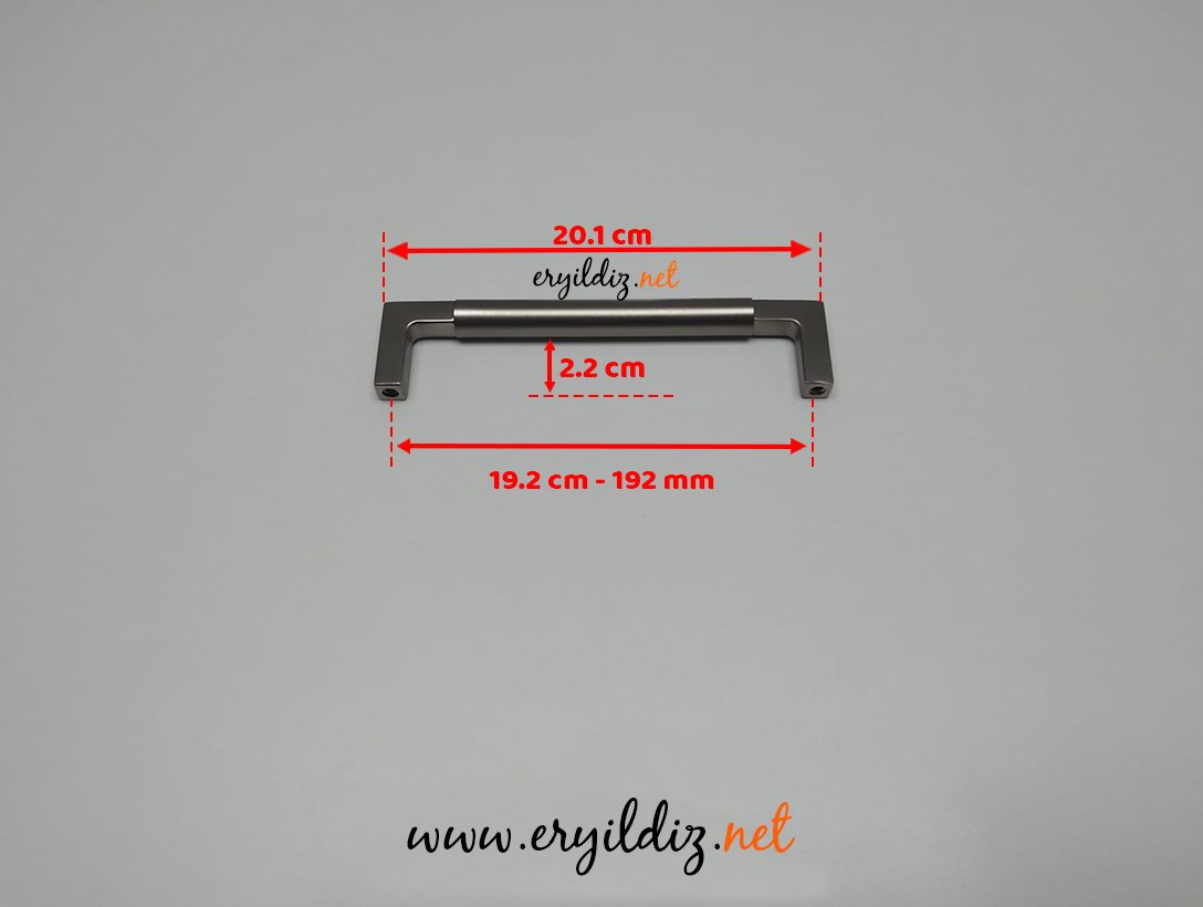 Doğanlar AL348 Zamak Mobilya Kulp Süper Saten - 192 mm Eryıldız Hırdavat