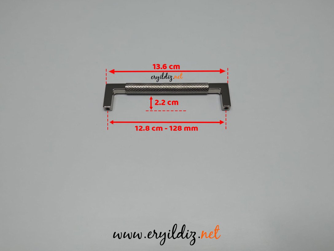 Doğanlar AL349 Zamak Mobilya Kulp Nikel - 128 mm Eryıldız Hırdavat