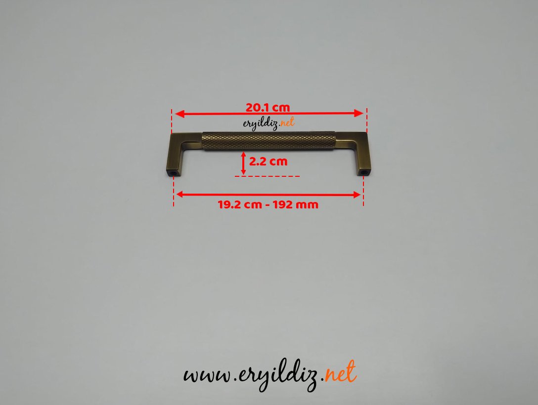 Doğanlar AL349 Zamak Mobilya Kulp Olifka - 192 mm Eryıldız Hırdavat