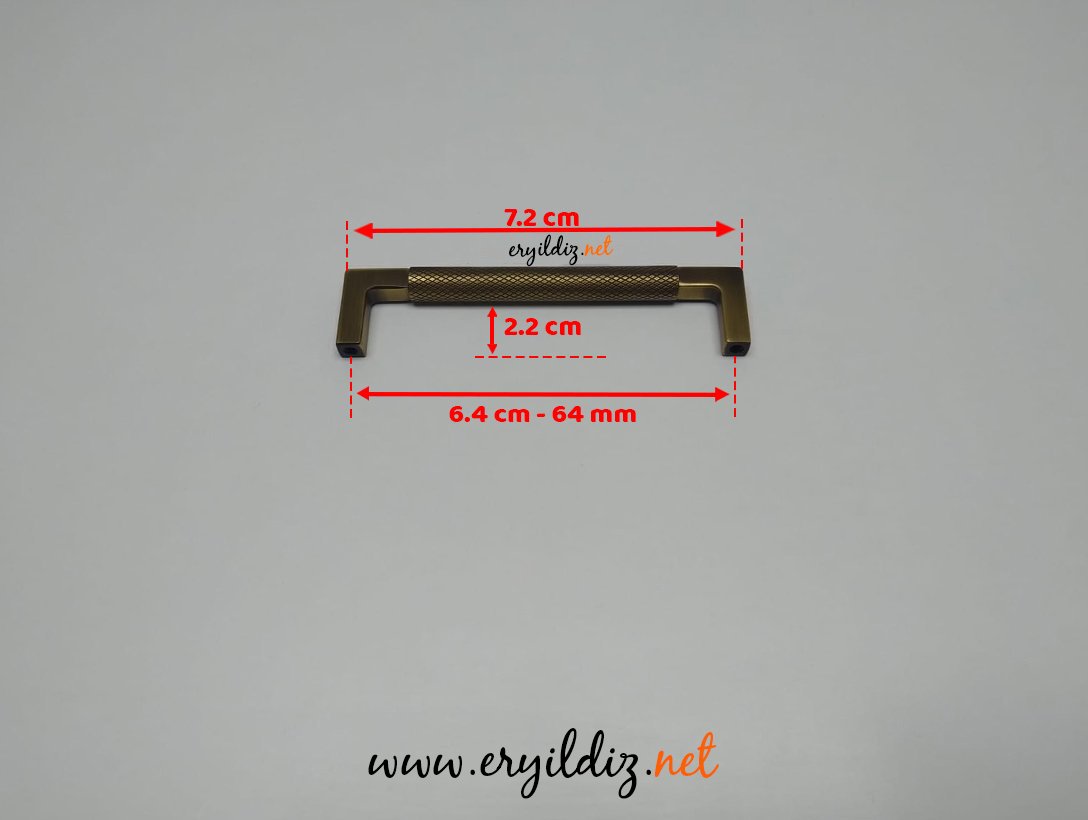 Doğanlar AL349 Zamak Mobilya Kulp Olifka - 64 mm Eryıldız Hırdavat