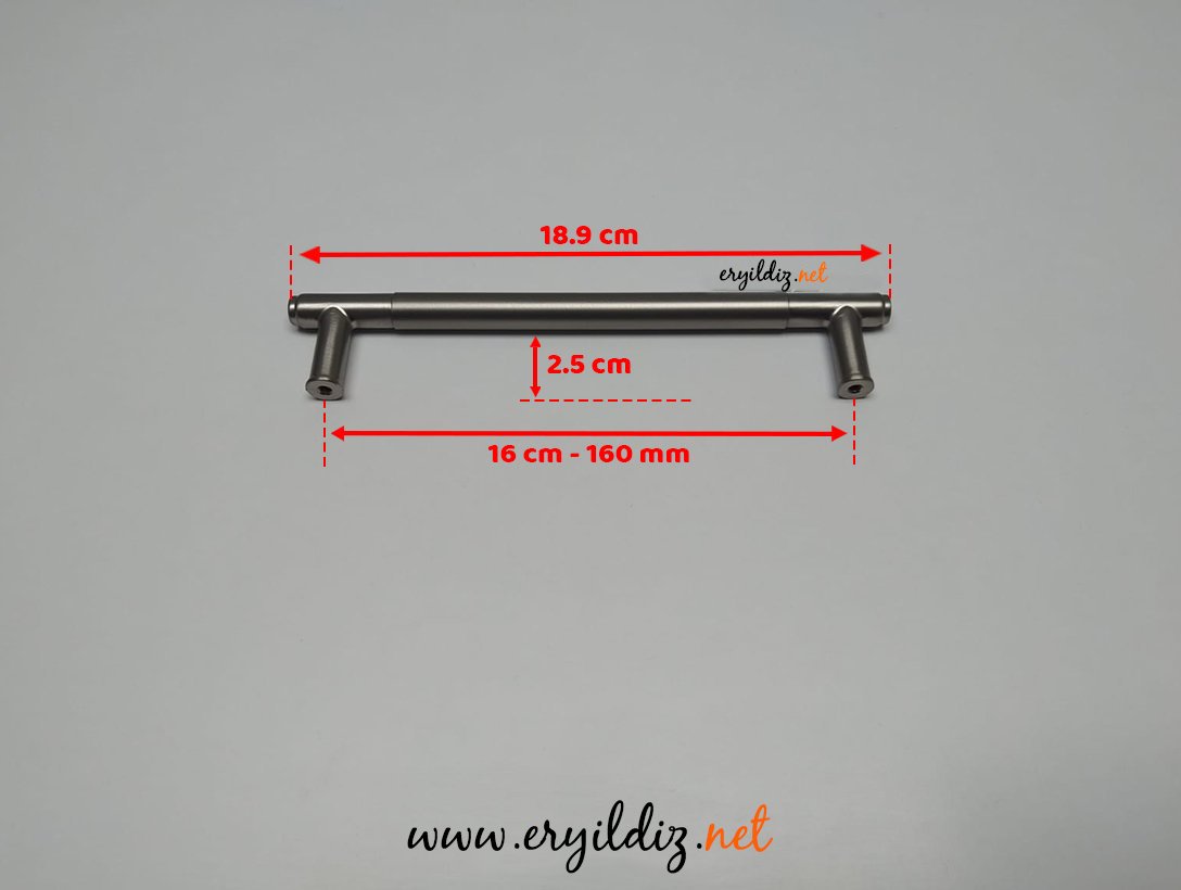 Doğanlar AL350 Zamak Mobilya Kulp Süper Saten - 160 mm Eryıldız Hırdavat