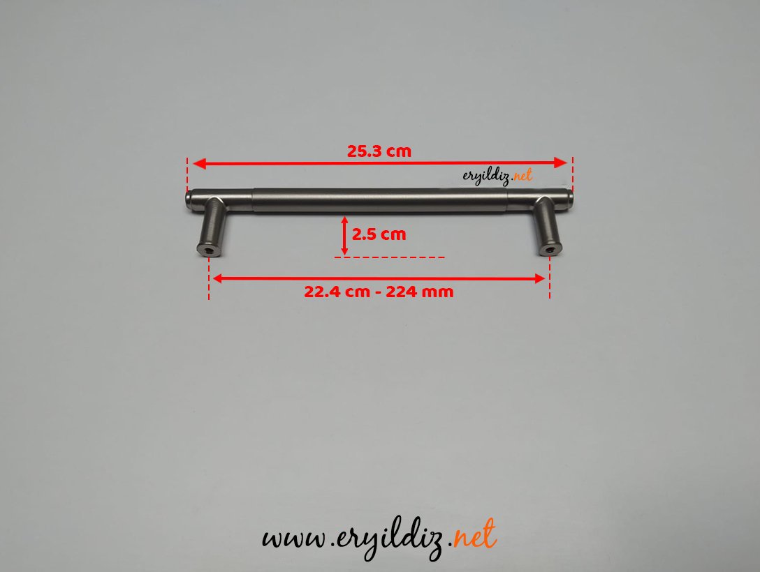 Doğanlar AL350 Zamak Mobilya Kulp Süper Saten - 224 mm Eryıldız Hırdavat
