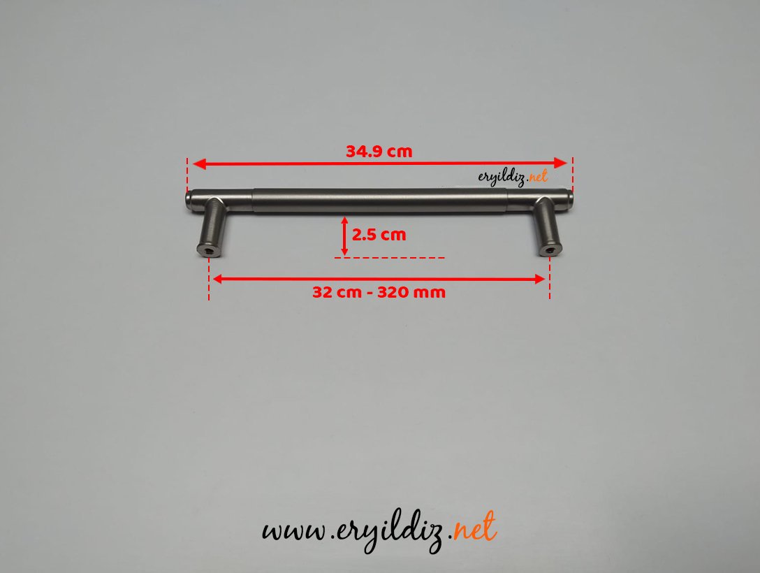 Doğanlar AL350 Zamak Mobilya Kulp Süper Saten - 320 mm Eryıldız Hırdavat