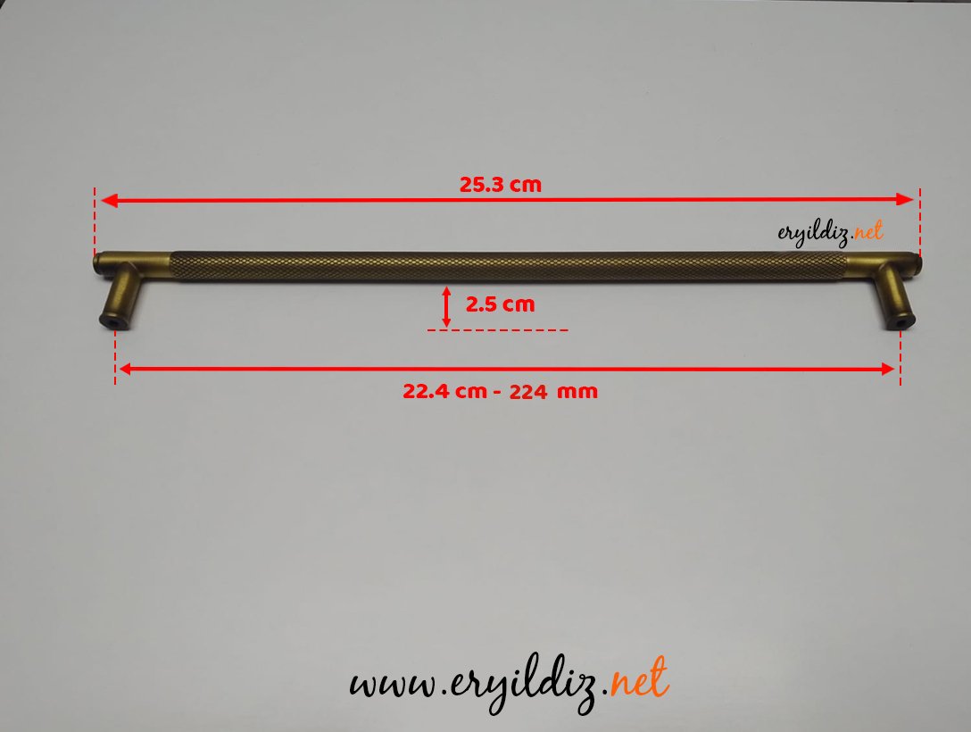 Doğanlar AL351 Zamak Mobilya Kulp Olifka -224 mm Eryıldız Hırdavat
