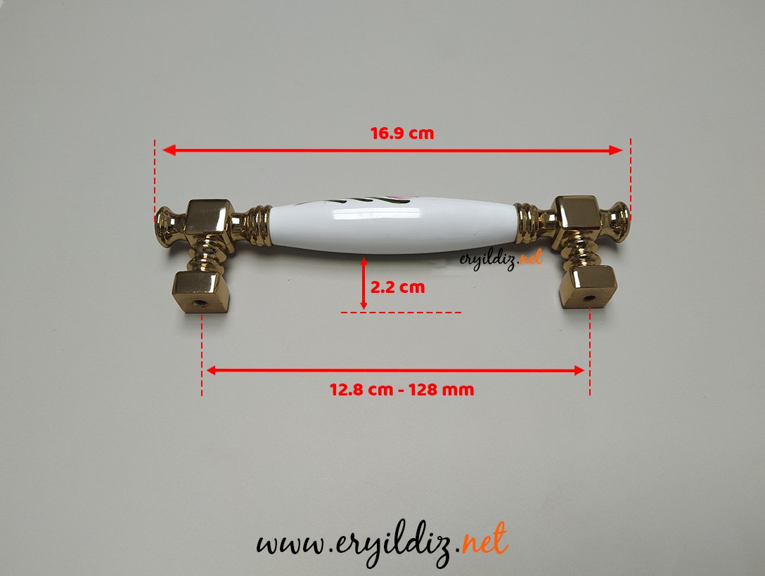 Doğanlar Z-310 Mobilya Porselen Kulp 128 mm Eryıldız Hırdavat