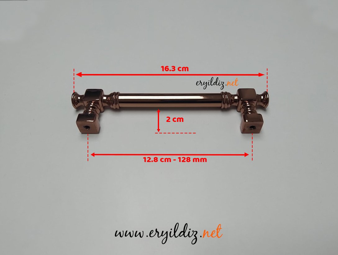 Doğanlar Dragon Süper Rose Mobilya Kulp 128 mm Eryıldız Hırdavat