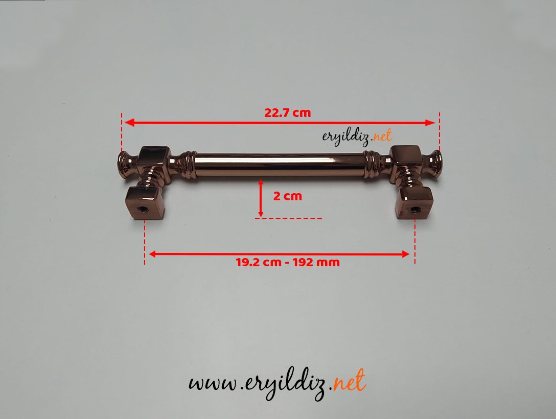 Doğanlar Dragon Süper Rose Mobilya Kulp 192 mm Eryıldız Hırdavat