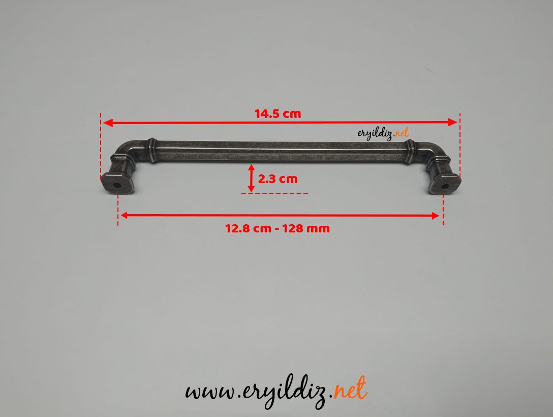 Doğanlar Gusto Z309 Mobilya Kulp Antik Gümüş - 128 mm Eryıldız Hırdavat