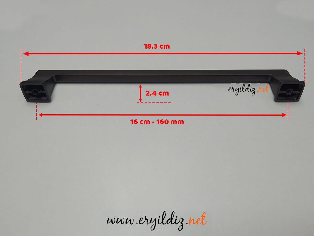 Doğanlar Techno Mobilya Kulp Antrasit - 160 mm Eryıldız Hırdavat