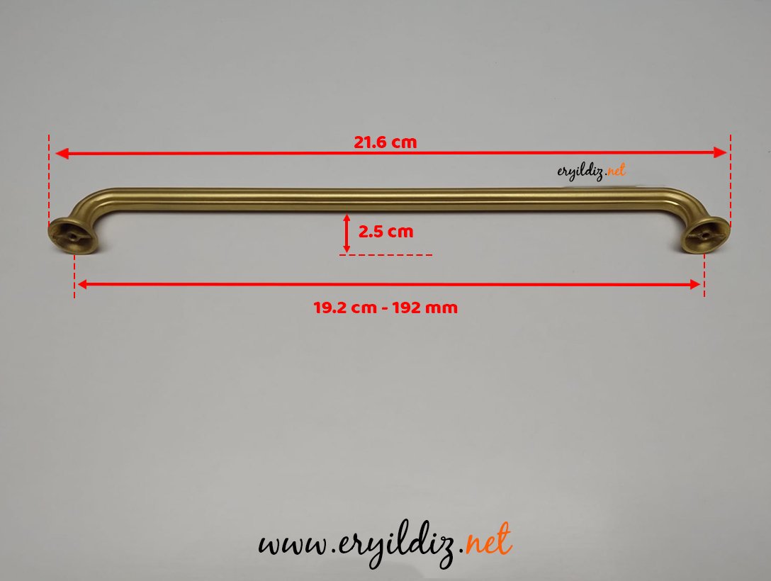 Doğanlar Z.315 Zamak Mobilya Kulp Mat Sarı - 192 mm Eryıldız Hırdavat