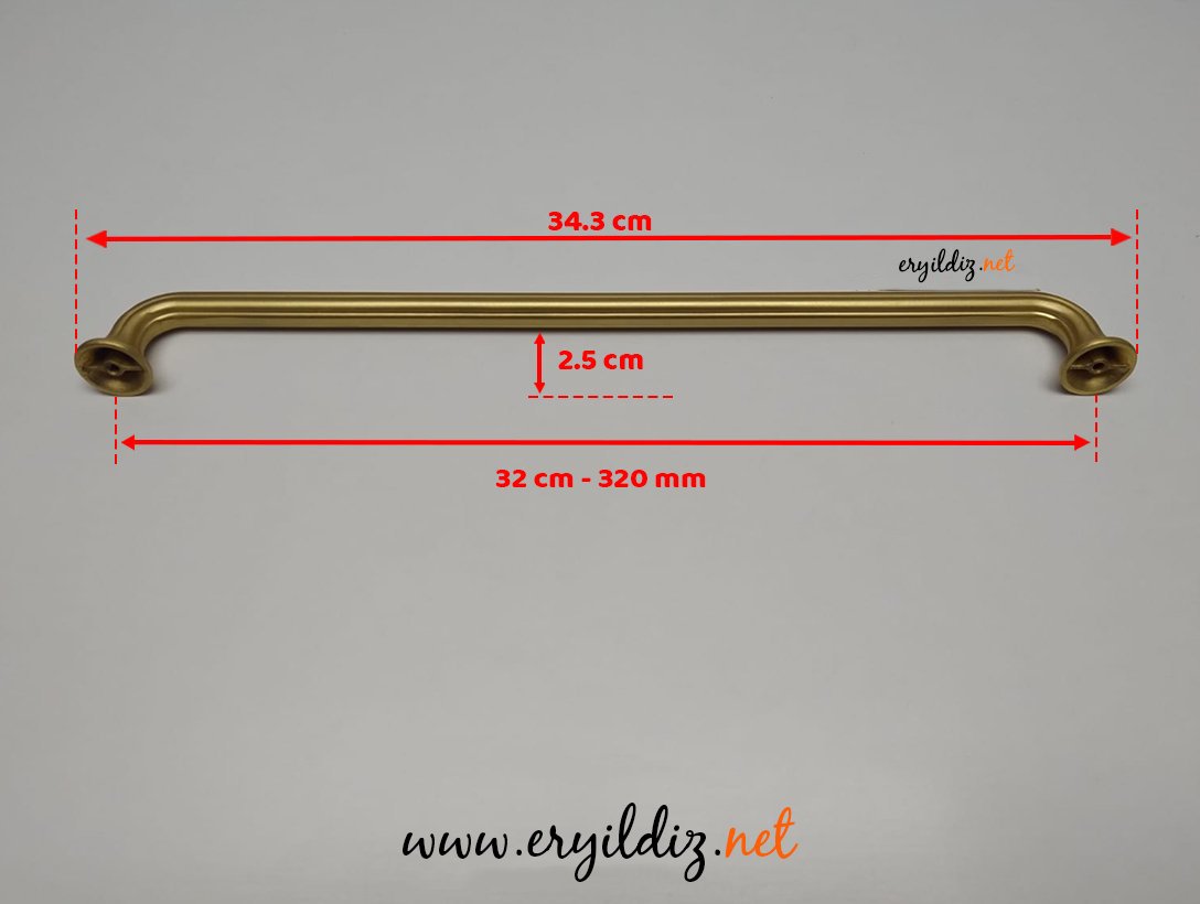 Doğanlar Z.315 Zamak Mobilya Kulp Mat Sarı - 320 mm Eryıldız Hırdavat