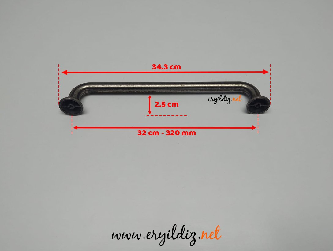 Doğanlar Z.315 Zamak Mobilya Kulp Antik Gümüş - 320 mm Eryıldız Hırdavat
