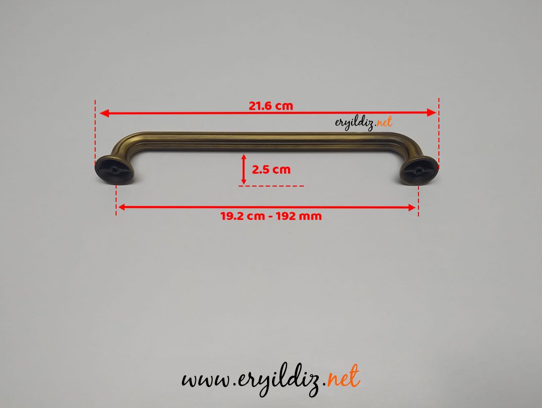 Doğanlar Z.315 Zamak Mobilya Kulp Olifka -192 mm Eryıldız Hırdavat