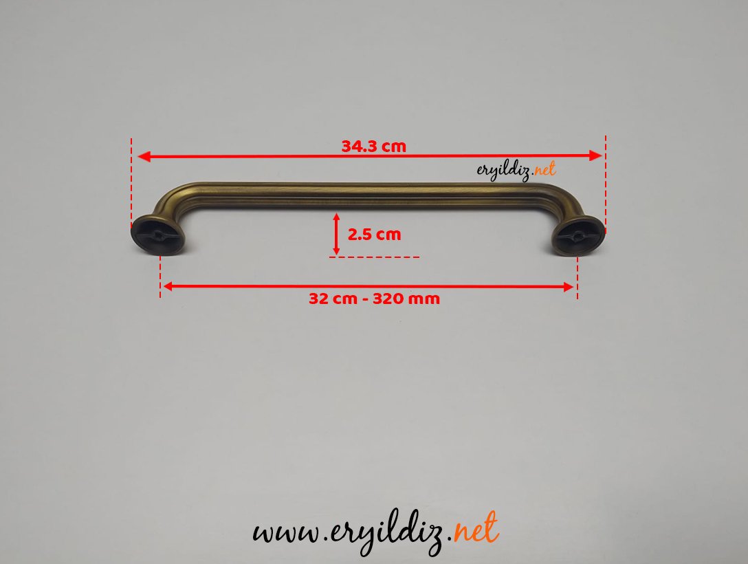 Doğanlar Z.315 Zamak Mobilya Kulp Olifka -320 mm Eryıldız Hırdavat
