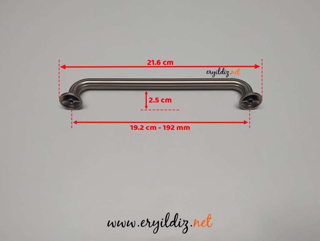 Doğanlar Z.315 Zamak Mobilya Kulp Süper Saten - 192 mm Eryıldız Hırdavat