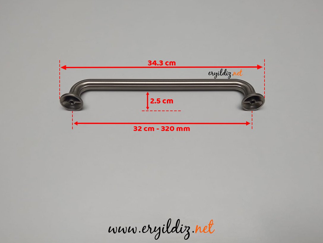 Doğanlar Z.315 Zamak Mobilya Kulp Süper Saten 320 mm Eryıldız Hırdavat