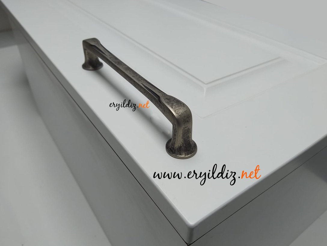 Doğanlar Z.316 Zamak Mobilya Kulp Antik Gümüş Eryıldız Hırdavat