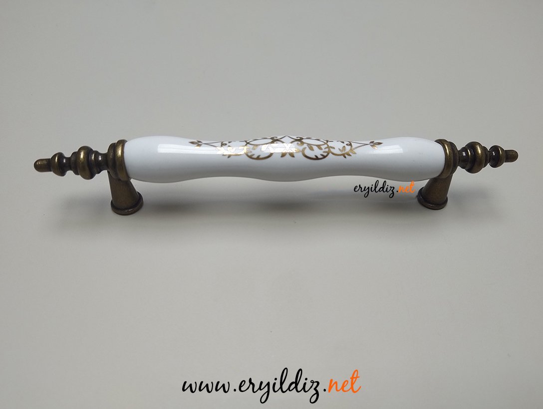 Esal Bozburun K-21A Mobilya Kulp Antik Sarı Eryıldız Hırdavat