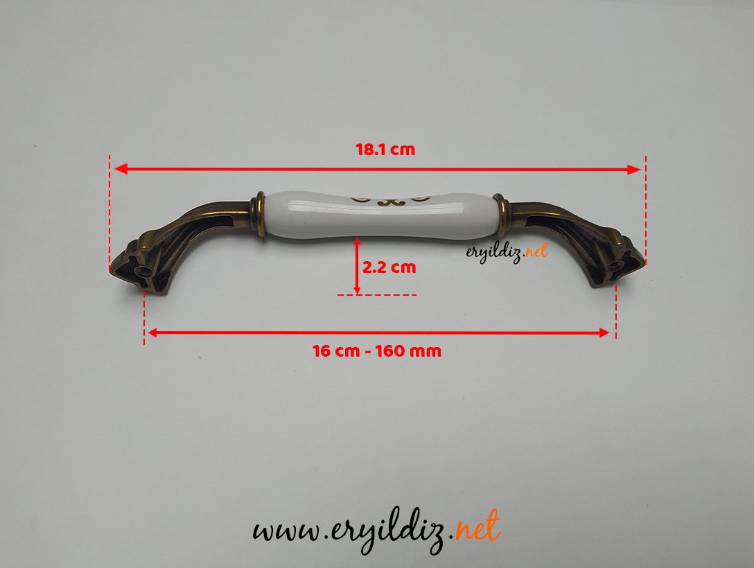 Esal Harran Antik Sarı K-22 Kulp 160 mm Eryıldız Hırdavat 