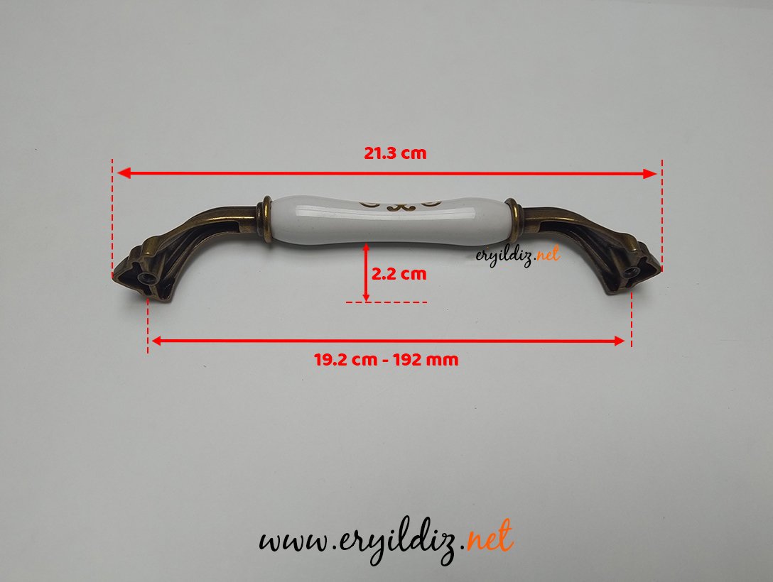 Esal Harran Antik Sarı K-22 Kulp 192 mm Eryıldız Hırdavat