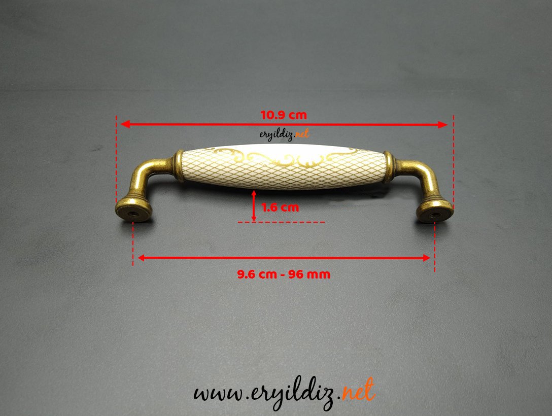 Esal Yıldız Antik Sarı D-51A Kulp 96 mm Eryıldız Hırdavat