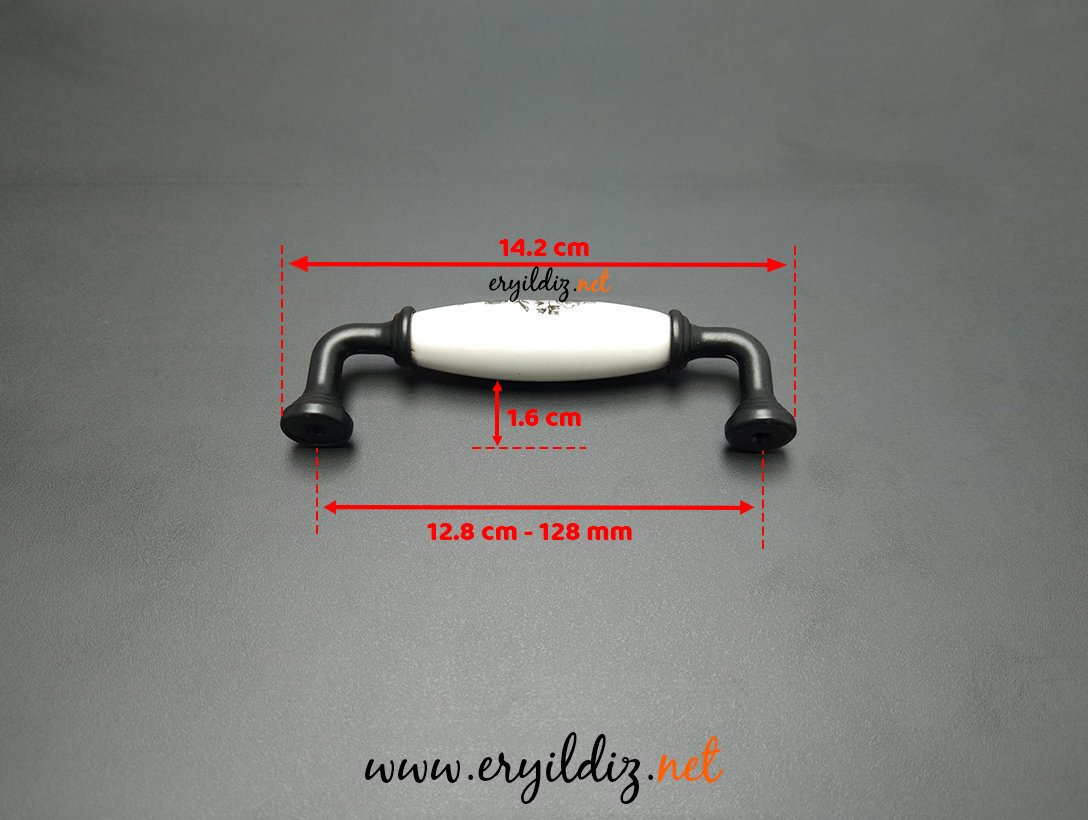 Esal Yıldız Mat Siyah D-54 Kulp 128 mm Eryıldız Hırdavat