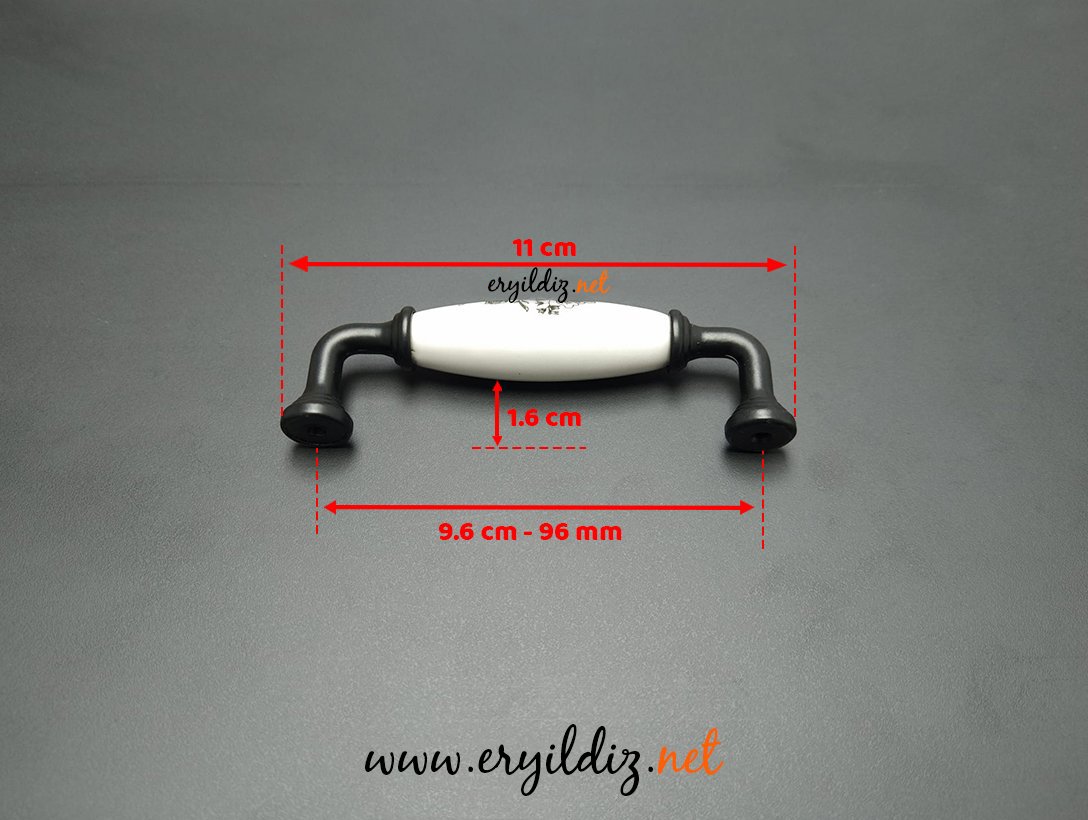 Esal Yıldız Mat Siyah D-54 Kulp 96 mm Eryıldız Hırdavat