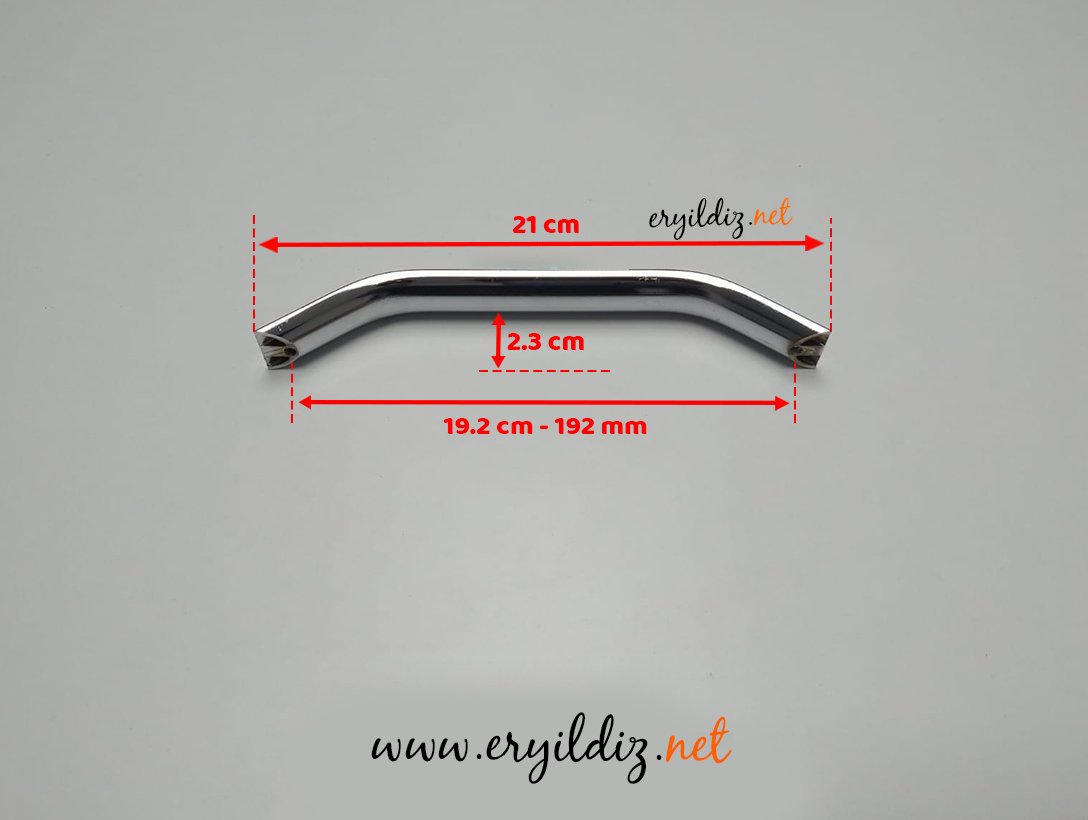 Pole Şahin Krom Step Ekonomik Alüminyum Mobilya Kulp Fiyatları 192 mm Eryıldız Hırdavat