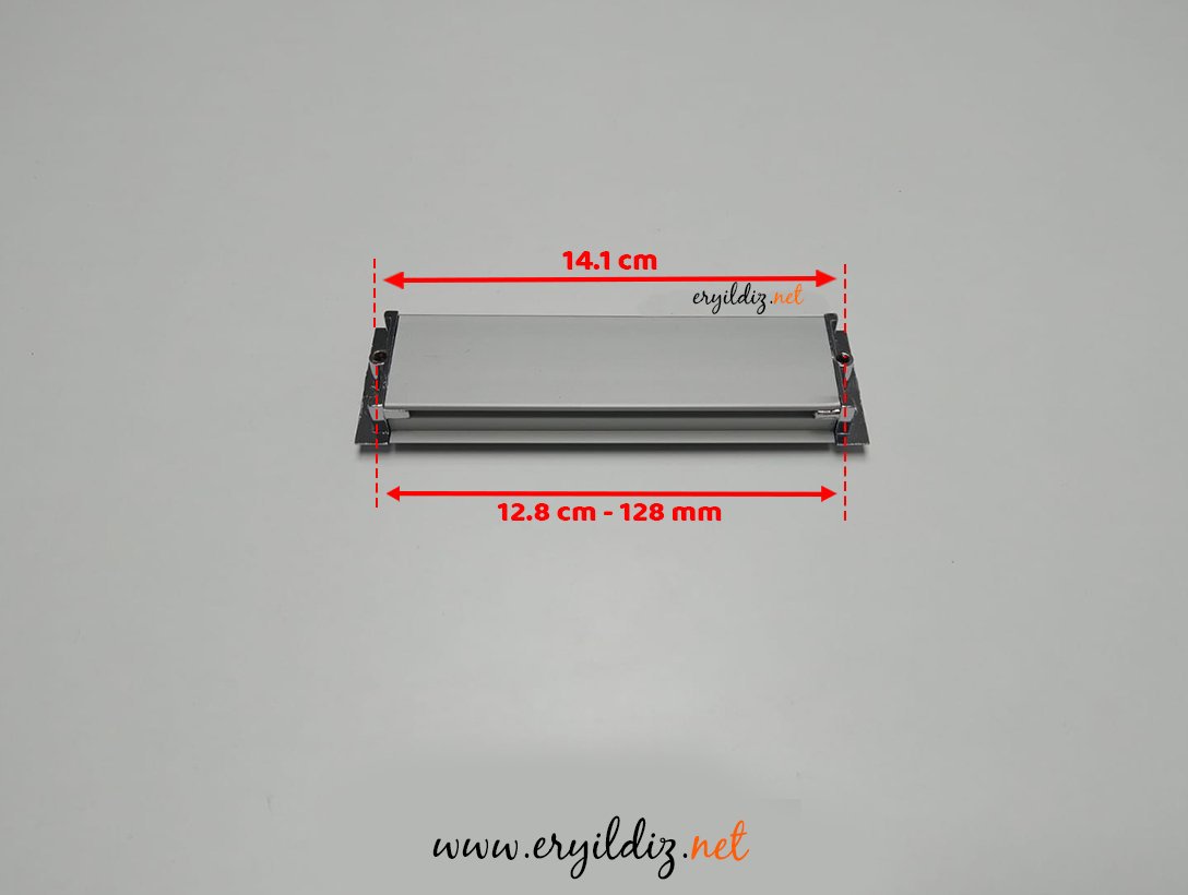 Gömme Yüzey Krom Matkrom Kulp 128 mm Eryıldız hırdavat