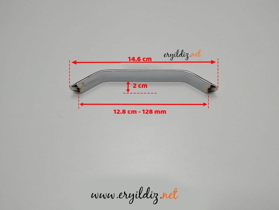 Pole Hira Step Krom Ekonomik Alüminyum Mobilya Kulp Fiyatları 128 mm Eryıldız Hırdavat