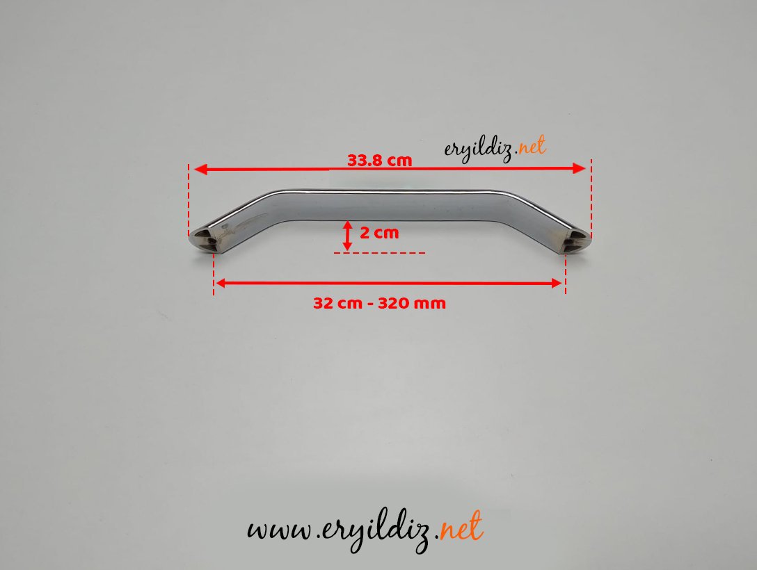 Pole Hira Step Krom Ekonomik Alüminyum Mobilya Kulp Fiyatları 320 mm Eryıldız Hırdavat