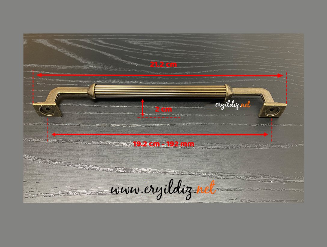 Hisar Zamak Mobilya Kulp Antik - 192 mm Eryıldız Hırdavat 