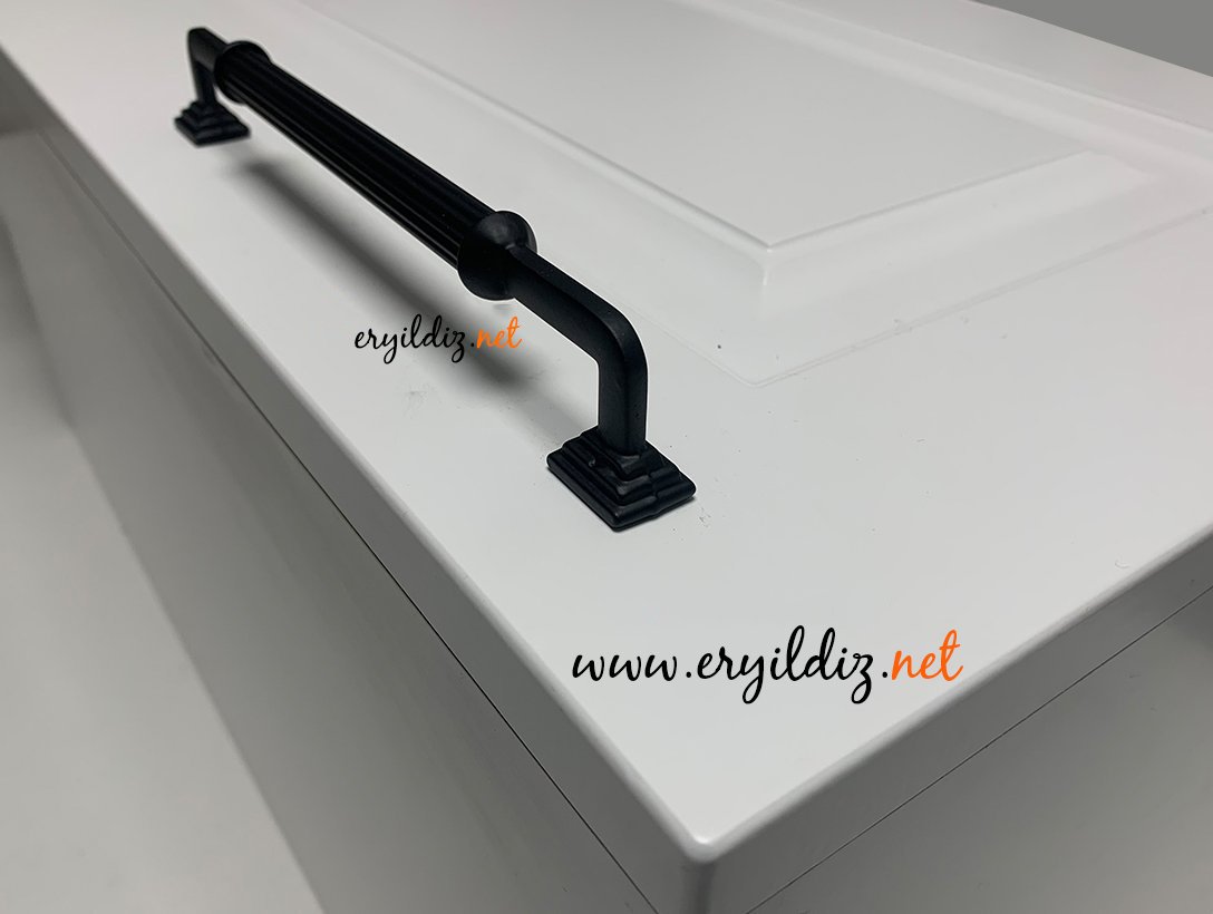 Hisar Zamak Mobilya Kulp Siyah Eryıldız Hırdavat 