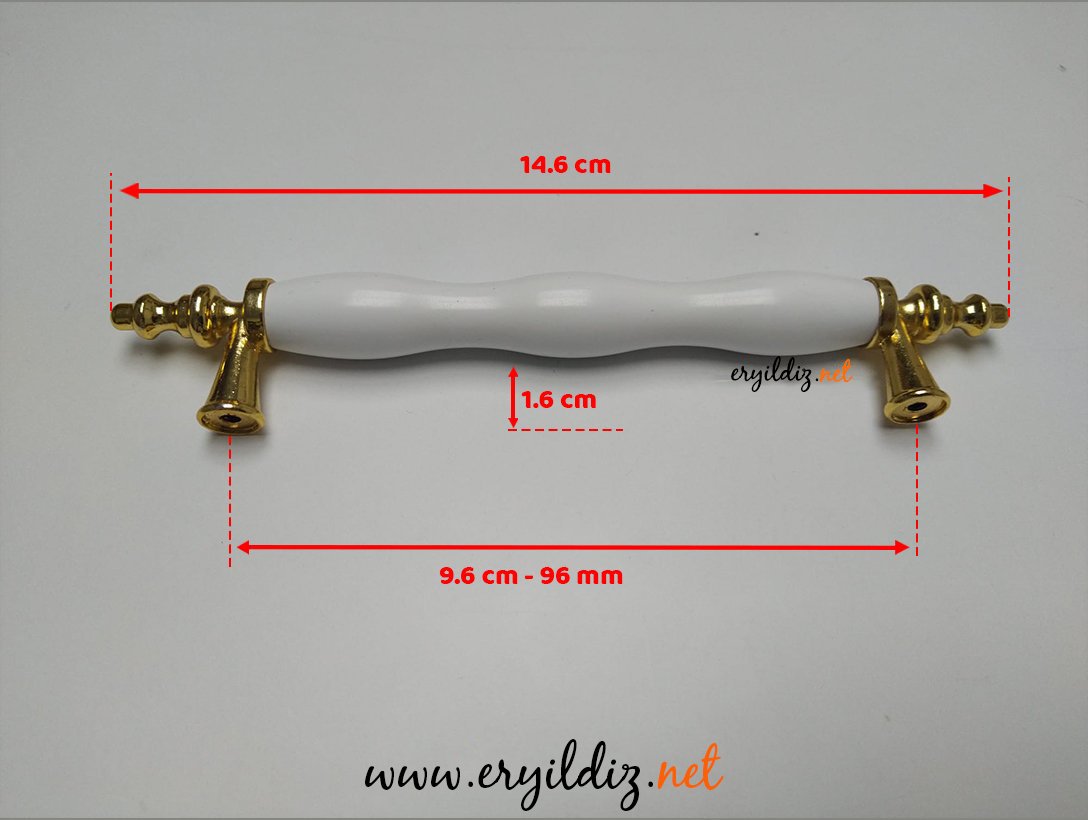 Lider Topkapı Altın Polimer Mobilya Kulp 96 mm Eryıldız Hırdavat 