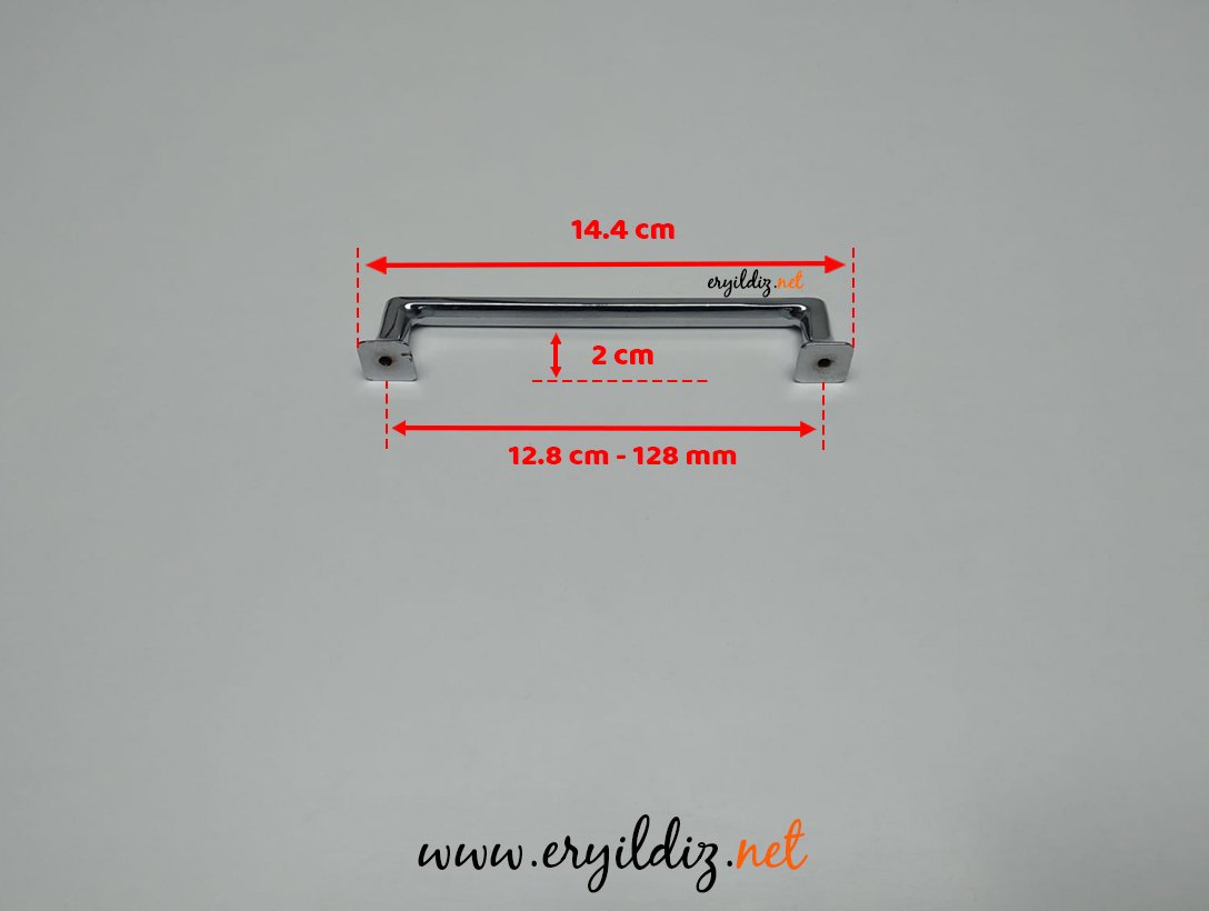 Manço Zamak Mobilya Kulp Krom 128 mm Eryıldız Hırdavat 